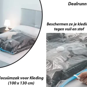 2-Stuks Vacuümzak voor Kleding (100 x 130 cm)