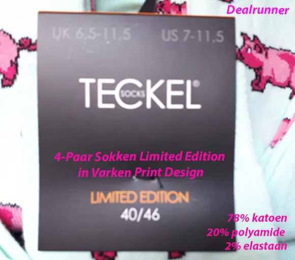 4-Paar Sokken Limited Edition in Varken Print Design - Afbeelding 5