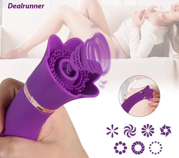 Zuigende Vibrator met Purple Flower Meerdere Zuig en Vibratie Standen - Afbeelding 5