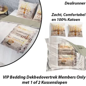 VIP Bedding Dekbedovertrek Members Only met 1 of 2 Kussenslopen
