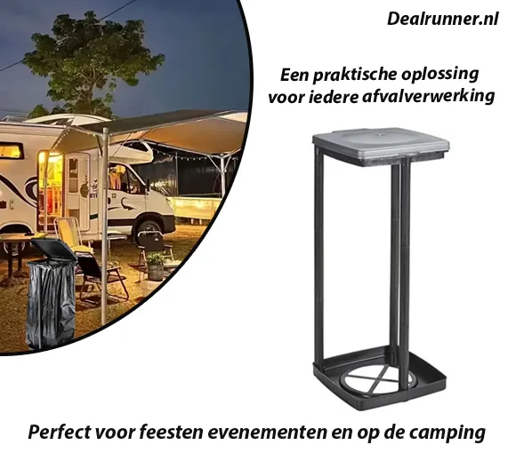 Draagbaar en Opvouwbare Afvalzak Houder voor Kamperen, Picknicks, Feesten en Thuisgebruik