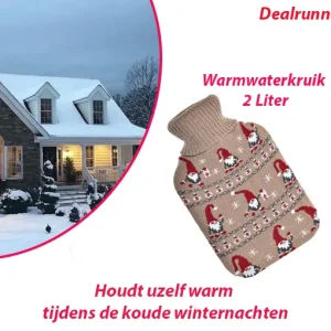 Warmwaterkruik met Textielovertrek 2 Liter Beige Kleur