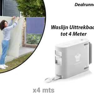 Waslijn Uittrekbaar tot 4 Meter