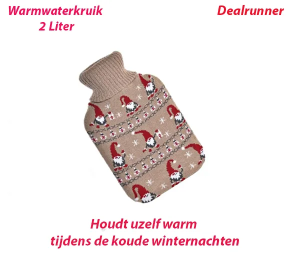 Warmwaterkruik met Textielovertrek 2 Liter Beige Kleur - Afbeelding 5