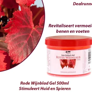 Rode Wijnblad Gel 500ml Stimuleert Huid en Spieren