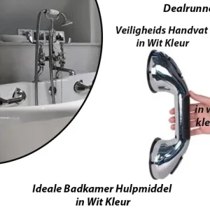 Veiligheids Handvat – Een Ideale Badkamer Hulpmiddel in Wit Kleur